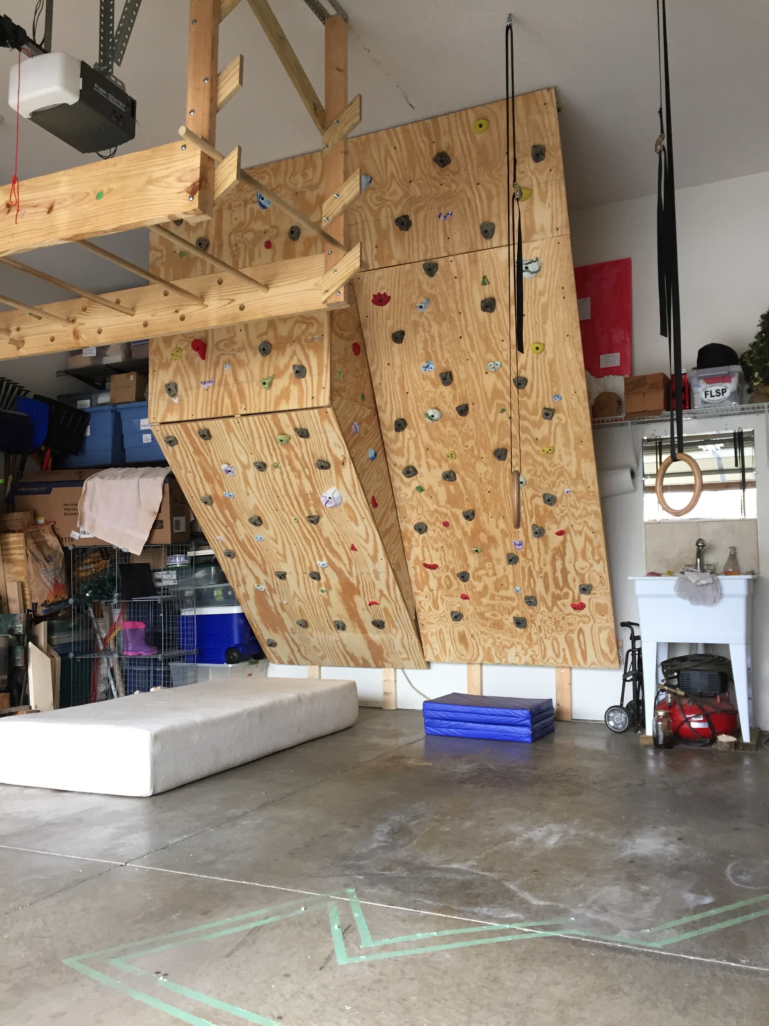 bouldering wall garage