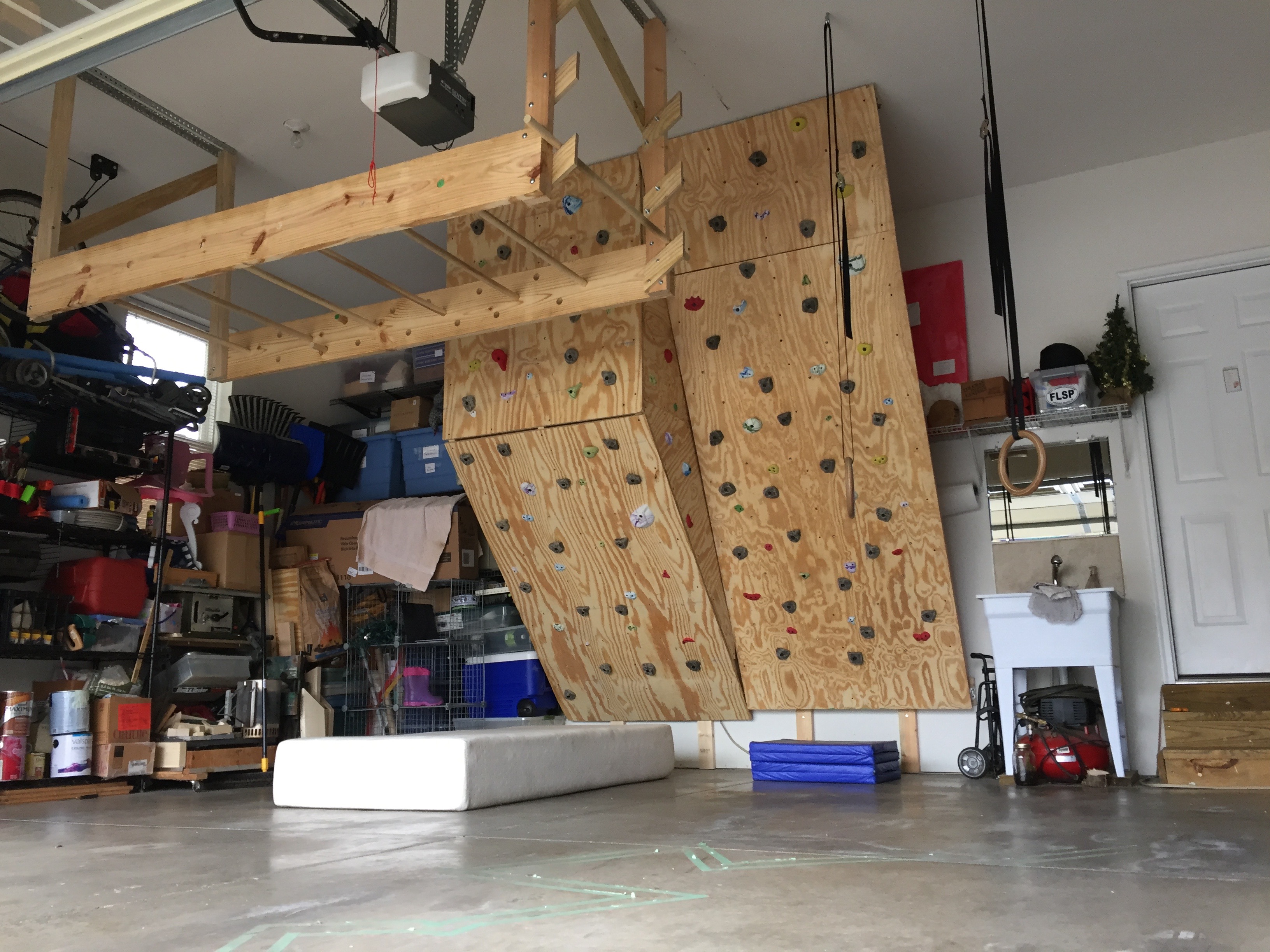 bouldering wall garage